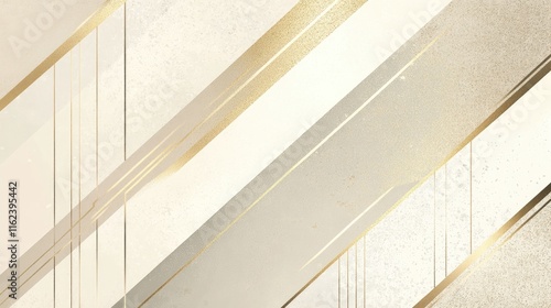 A refined pattern with diagonal beige stripes and subtle metallic gold accents, creating a luxury feel