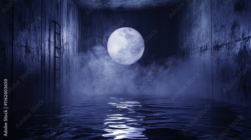 Fototapeta premium moon over water