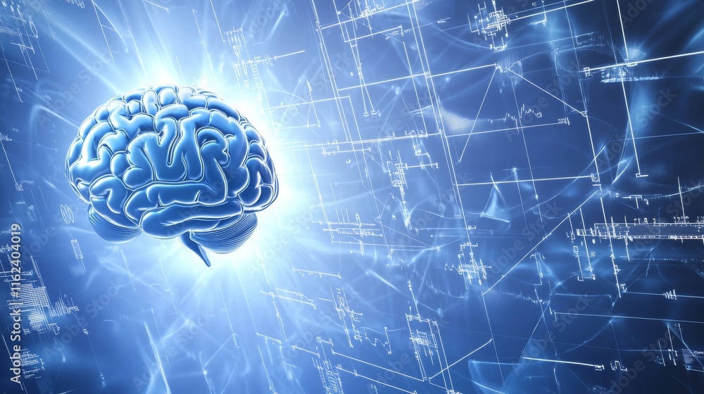 Creative depiction of a glowing brain. Creative depiction of a glowing brain.