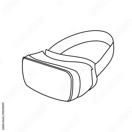 Vr line art on white background