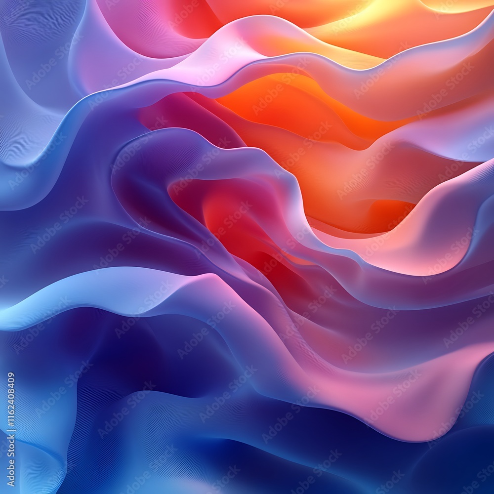Fototapeta premium Abstract Colorful Waves Flowing Design