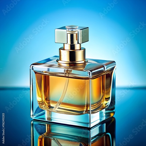 Perfume bottle on white background