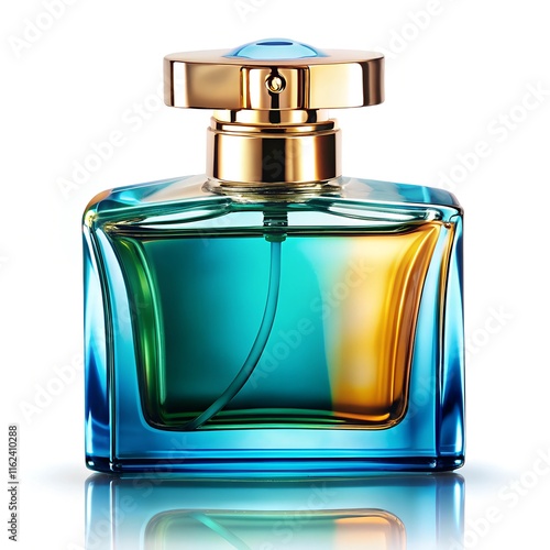 Perfume bottle on white background