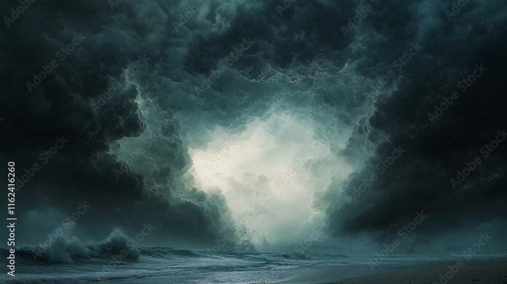 Dark Stormy Ocean and Cloudscape Dark Stormy Ocean and Cloudscape