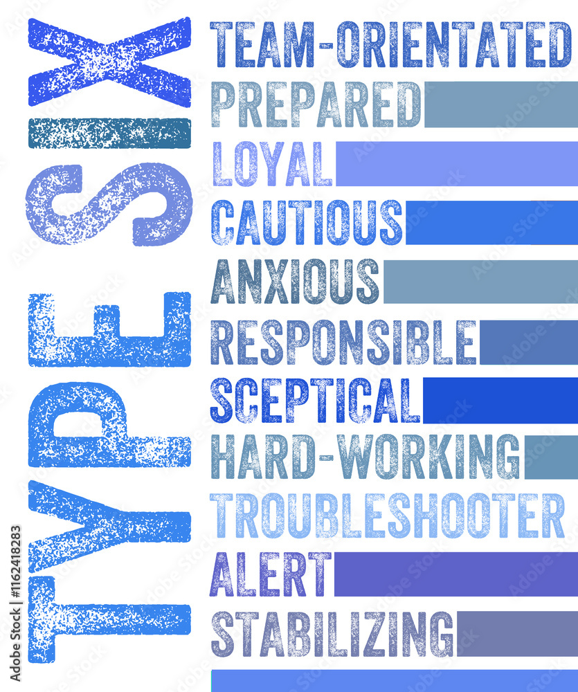 Type Six Enneagram graphic type description