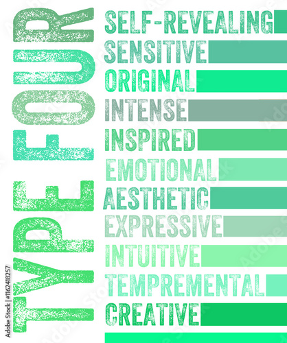 Obraz na płótnie Enneagram Type 4 illustration description w salonie
