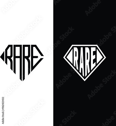 Creative luxury Diamond Shape With RARE Logo Design
