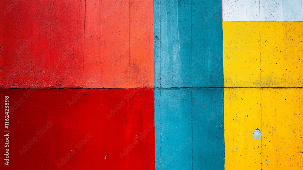 Brightly colored abstract mural on a city wall created during a street art festival Brightly colored abstract mural on a city wall created during a street art festival