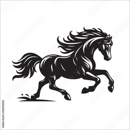 Horse SVG, Mustang SVG, Running Horse , Horse Cut File, Horse Stencil, Cricut Silhouette Cut File, Print At Home