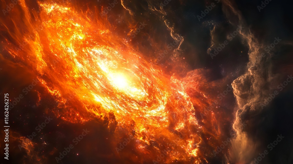 Stunning high-resolution image of a vibrant space nebula and majestic spiral galaxy with sparkling stars and colorful cosmic clouds in the vast expanse of outer space Stunning high-resolution image of a vibrant space nebula and majestic spiral galaxy with sparkling stars and colorful cosmic clouds in the vast expanse of outer space