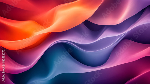 Colorful waves of fabric create a vibrant abstract visual experience in dynamic hues