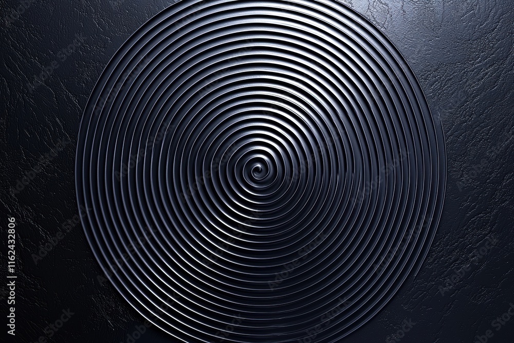 Abstract spiral pattern in dark tones, evoking a sense of depth and movement. Abstract spiral pattern in dark tones, evoking a sense of depth and movement.