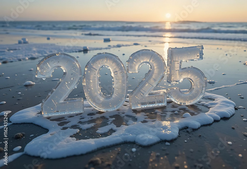 Wallpaper Mural Frozen 2025: New Year's Greeting on a Winter's Shore Torontodigital.ca