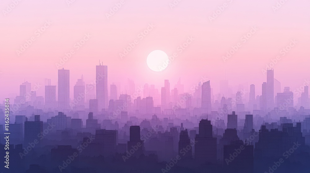 Fototapeta premium city at sunset