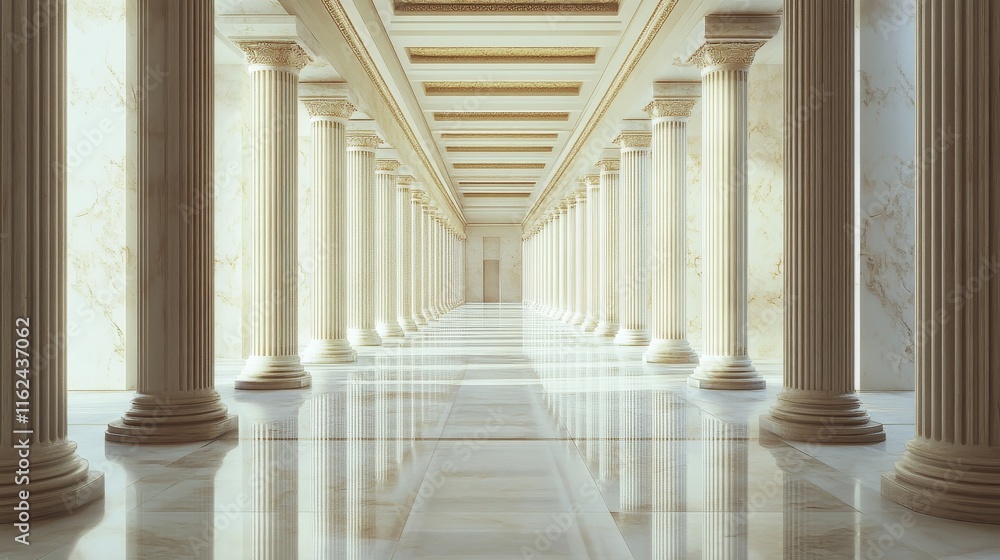 Classic Greco-Roman Architecture Hallway: A Majestic Interior Design Classic Greco-Roman Architecture Hallway: A Majestic Interior Design