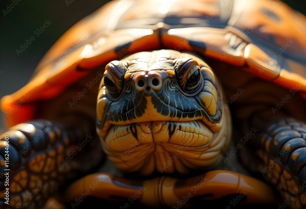 Obraz premium Close-up of a turtle showing its beak and nostrils