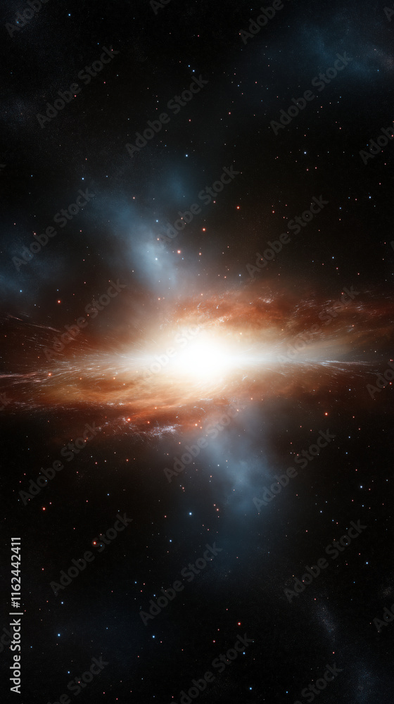 Explosion of a red giant star, depicting a dramatic supernova with radiant light and cosmic debris scattering. Explosion of a red giant star, depicting a dramatic supernova with radiant light and cosmic debris scattering.