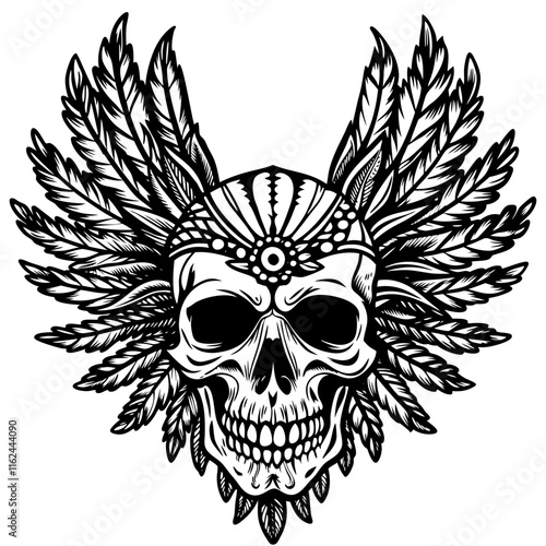 skull-head-with-intricately-detailed-feathers-exte (19).eps