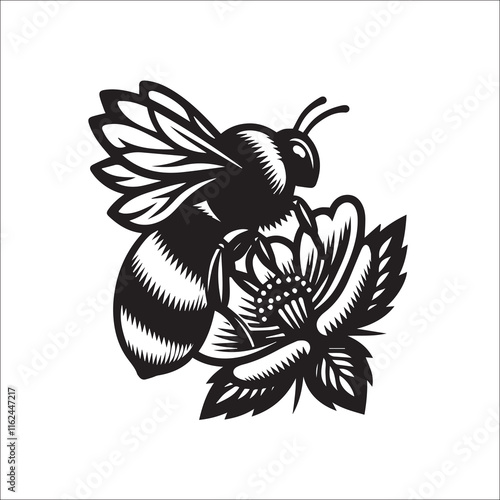 Bumblebee Svg, Bee Cut file, Bee with Flowers, Svg for Shirts, Bumble bee EPS, Cute Bee, Silhouette, Svg files for Cricut, Printable, Vector
