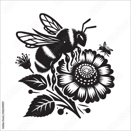 Bee Silhouette Vector Designs, bumble bee, bombus lapidaries, bombus lucorum, bumblebees, butterfly meadow, conservation, species, field, area, nature, bumblebee, summer, spring, background, bee