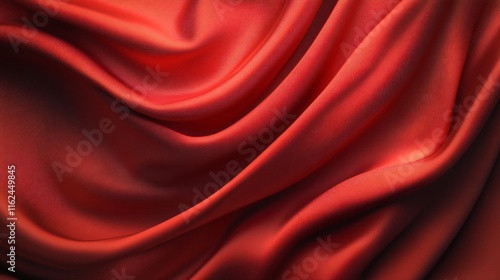 A red fabric with a pattern of lines and swirls