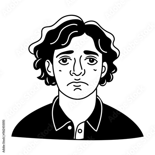 Exhausted icon in glyph style 