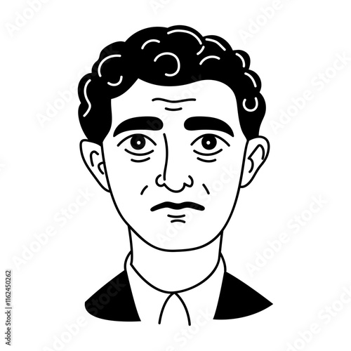 A sketchy icon of a pensive character