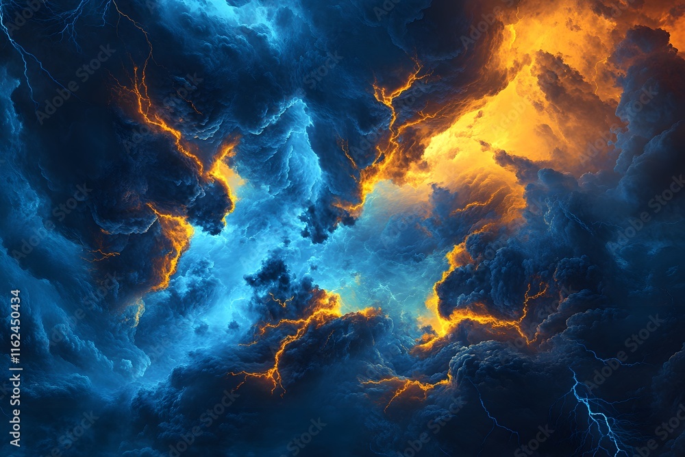 Fiery & Icy Clouds Clash Dramatically in Sky Fiery & Icy Clouds Clash Dramatically in Sky