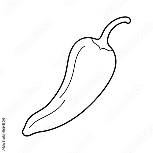 Coloring page. Composition of different vegetables on white background