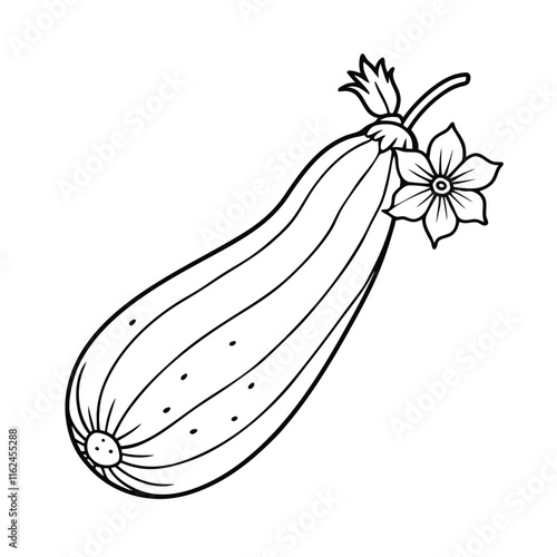 Coloring page. Composition of different vegetables on white background