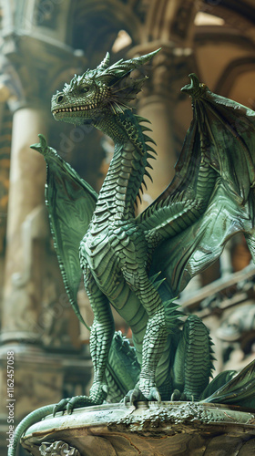 Majestic Jade Dragon Sculpture