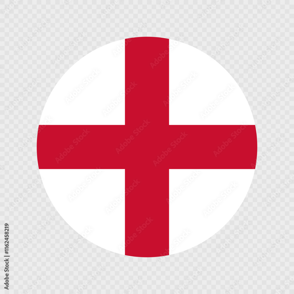 Obraz premium England circle flag. Vector illustration.