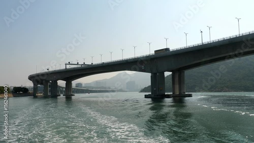 Bridge Lantau Island and Hong Kong-Zhuhai-Macao Bridge in Hong Kong daytime