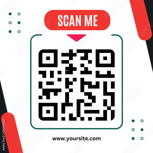 Scanning QR code to Mobile Phone isometric Barcode frame