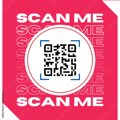 Scanning QR code to Mobile Phone isometric Qr-code frame
