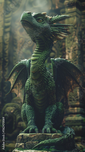 Majestic Jade Dragon Sculpture