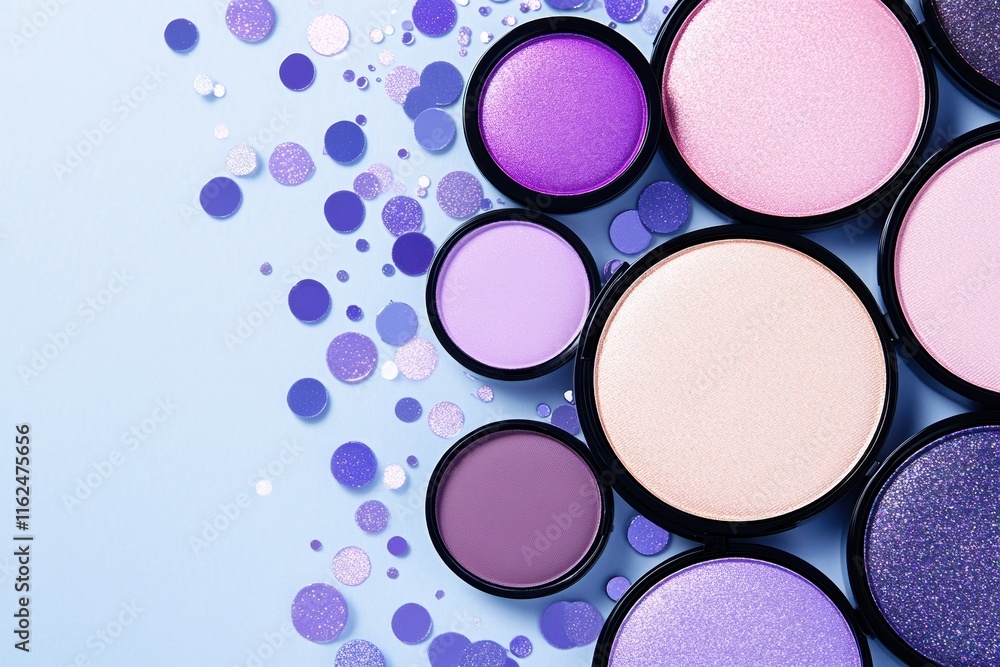 Surreal galaxy-inspired makeup palette showcasing shimmering taupe, vibrant purple, and deep black tones for a stunning beauty look Surreal galaxy-inspired makeup palette showcasing shimmering taupe, vibrant purple, and deep black tones for a stunning beauty look