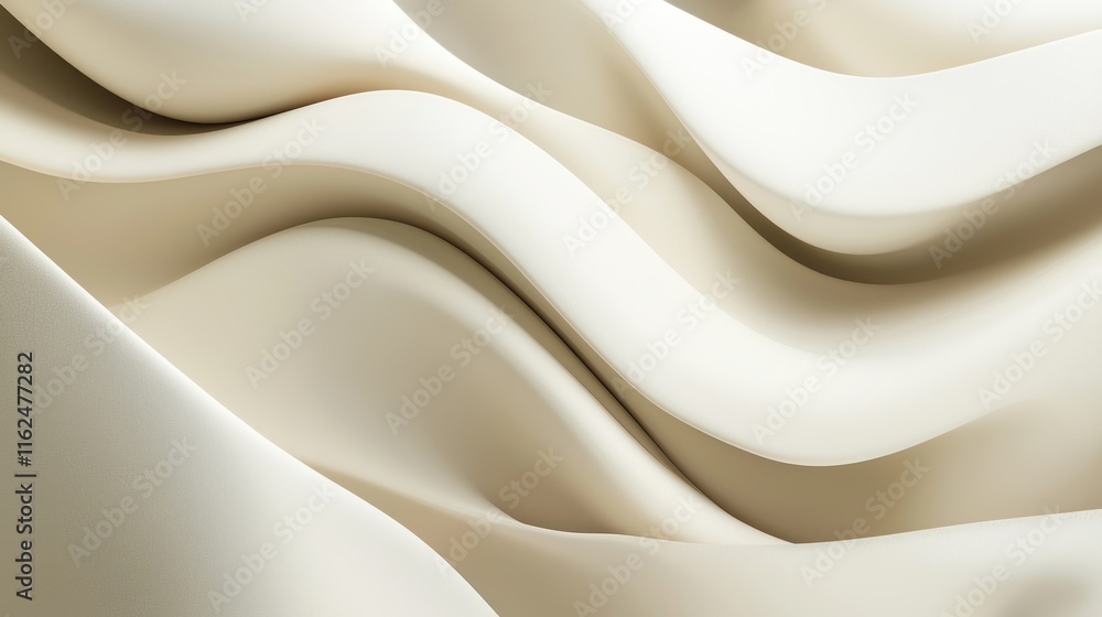 Obraz premium Abstract Beige Waves Curving Smoothly Together