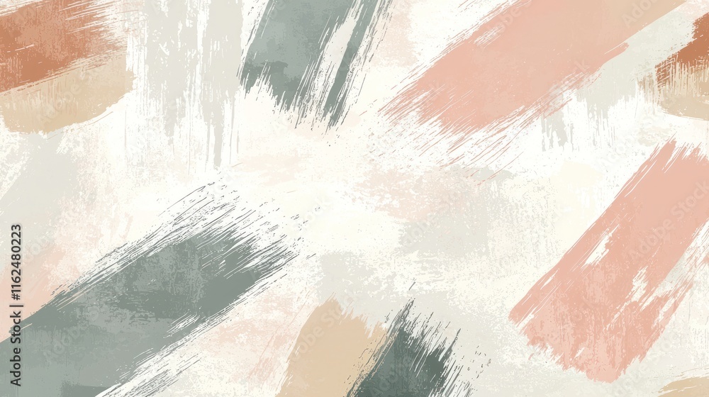 Fototapeta premium Abstract Art Featuring Neutral Tones and Brushstrokes