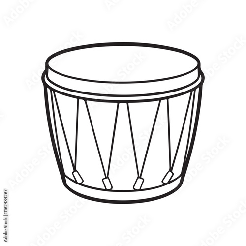 drum icon line art vector