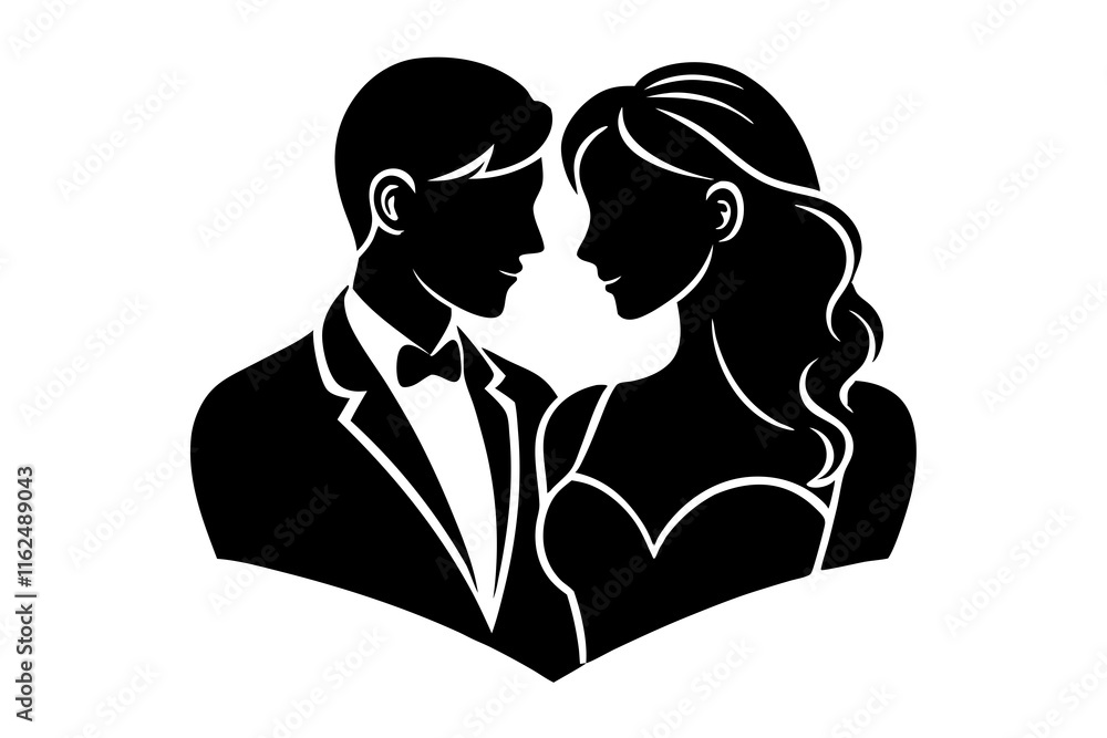 Man and woman couple lovers silhouette isolated. vector illustration Man and woman couple lovers silhouette isolated. vector illustration