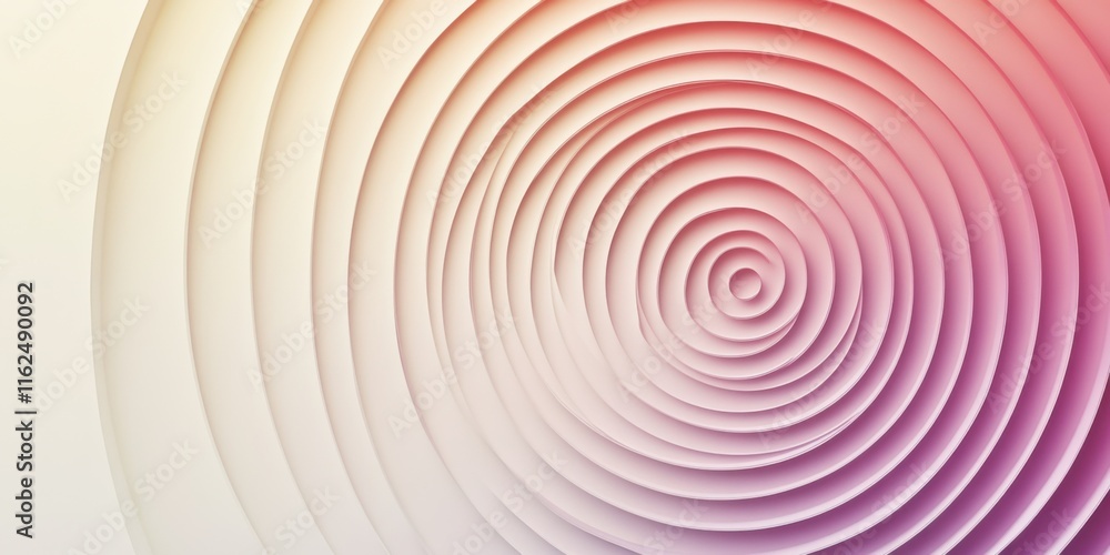 Fototapeta premium High-end concentric circle design in soft gradients, creating a sense of infinity and calm elegance with a modern twist