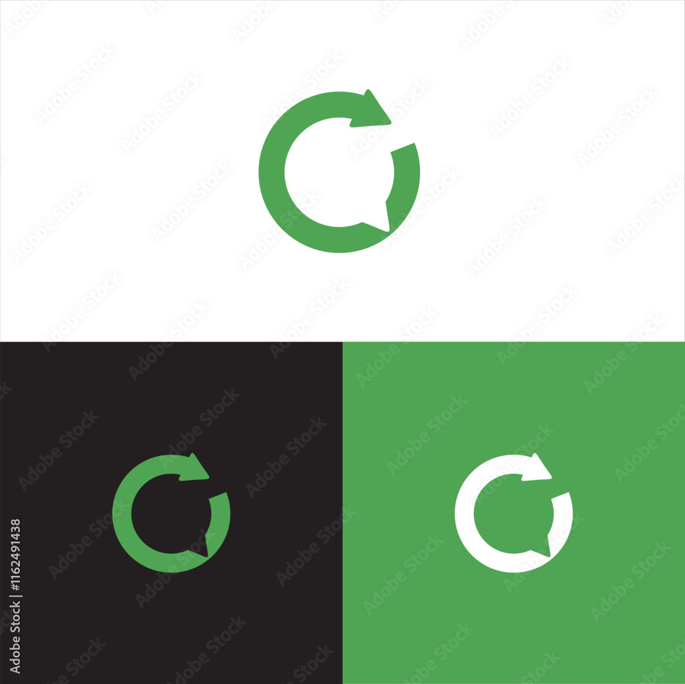 chat and refresh concept logo app. chat and refresh concept logo app.