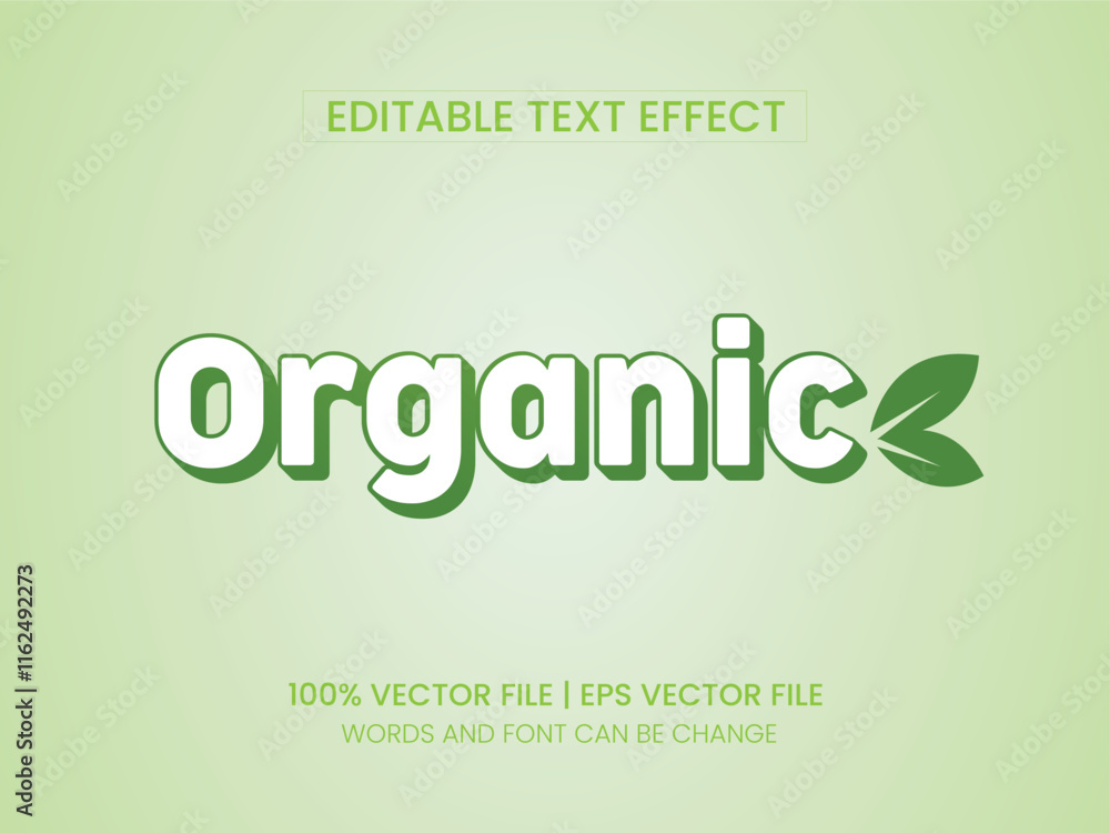 Editable text effect modern 3d Organic and minimal font style. Editable text effect modern 3d Organic and minimal font style.