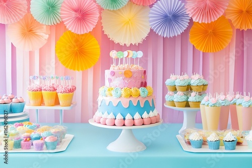 birthday background theme bright colors photo