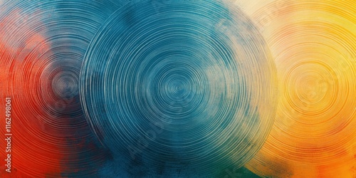 Vibrant concentric circles in a dynamic gradient, fading out into infinite space, conveying a sense of futuristic elegance