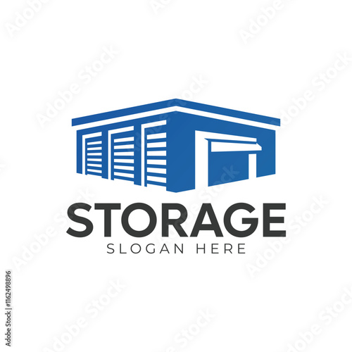 Illustration vector graphic of self storage company logo design template