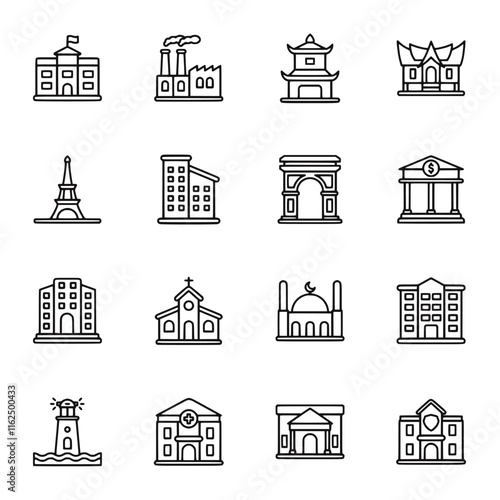 Building icon set