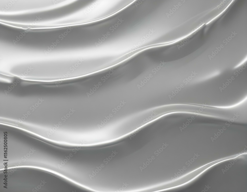 Silver smooth, polished, curly, waved, plane, slab texture macro close-up pattern Silver smooth, polished, curly, waved, plane, slab texture macro close-up pattern