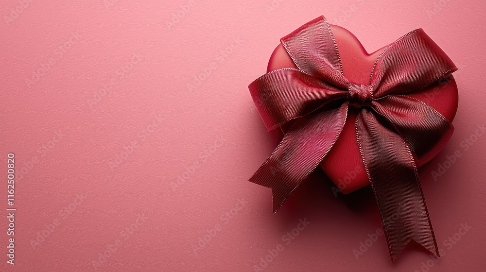 A heart-shaped gift box adorned with a ribbon on a pink background, symbolizing love and celebration. A heart-shaped gift box adorned with a ribbon on a pink background, symbolizing love and celebration.